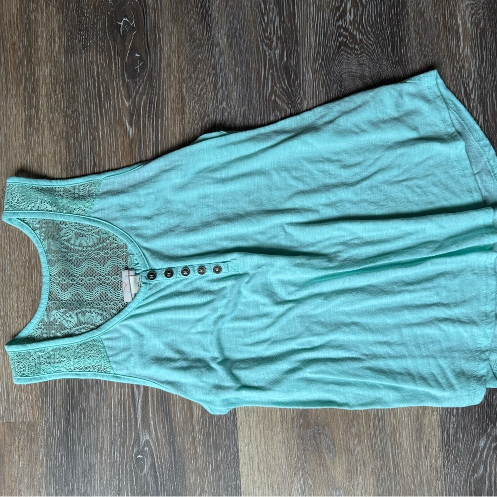 Women's Sleeveless Lace Top - Mint Green